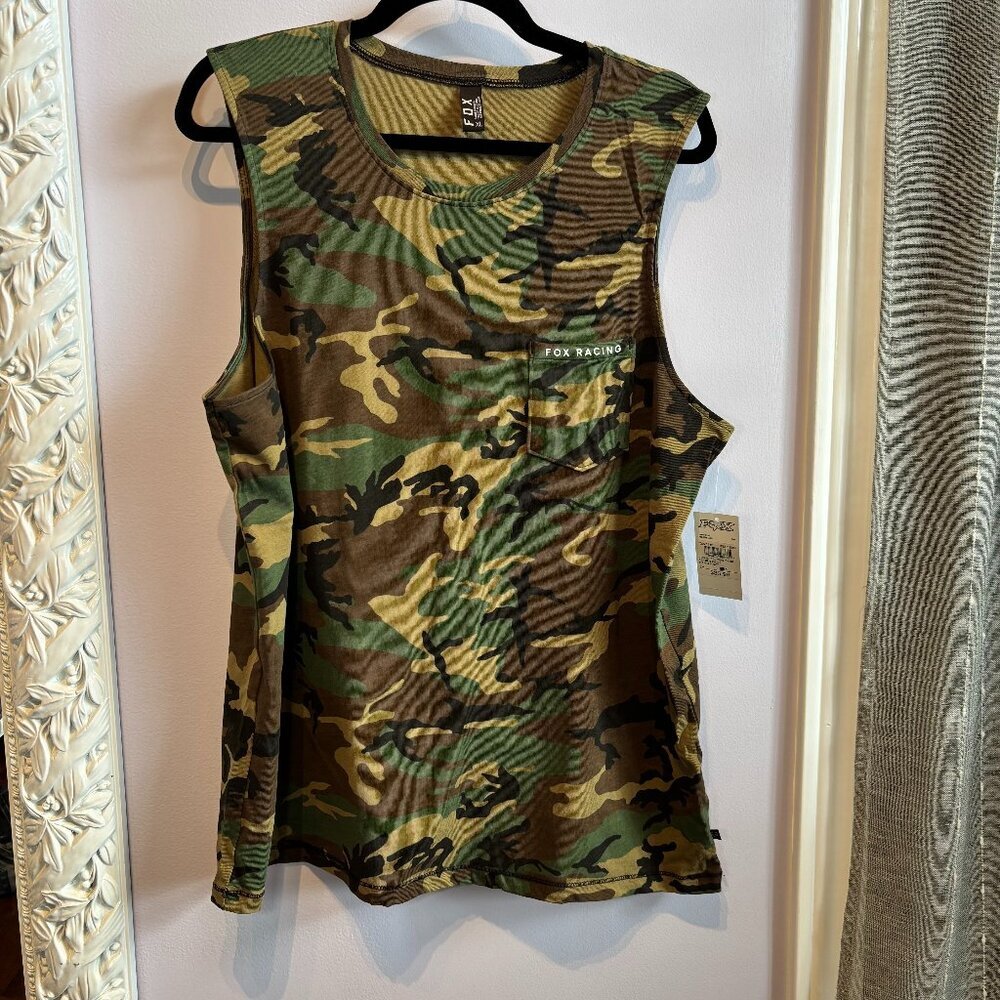 Womens Fox Racing Sporty Camo Casual Tank Top NWT Size Xlarge
